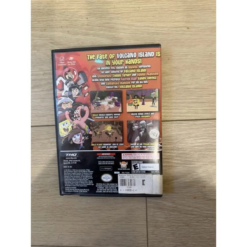 Nicktoons: Battle for Volcano Island (Nintendo GameCube CIB W/Manual Tested